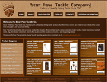 Tablet Screenshot of bearpawtackle.com